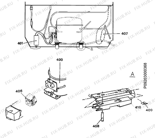 Взрыв-схема холодильника Electrolux EC2609S - Схема узла Cooling system 017